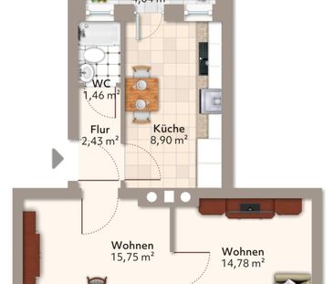 Freundlich helle 2-Raum-Wohnung für junge Pärchen! - Photo 6