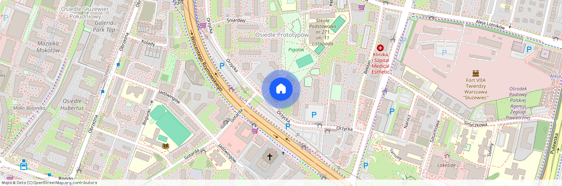 ul. Orzycka 6, Służew, Mokotów, Warszawa, mazowieckie