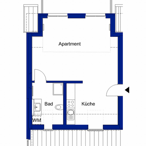 Exklusive Wohnung mit Einbauküche, Design-Bodenbelag und Stellplatz - Photo 1