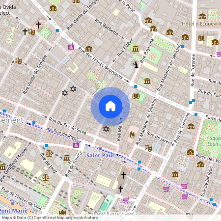 Rue des Rosiers et Rue Pavée 75004 Paris (4e arrondissement)