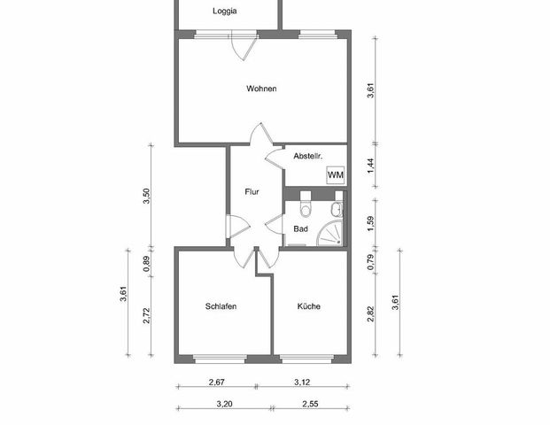 2-Raum-Umbauwohnung mit Abstellraum! - Foto 1