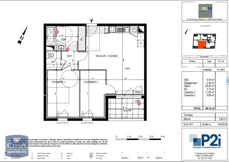Appartement à louer 3 pièces 60.15m² - Photo 4
