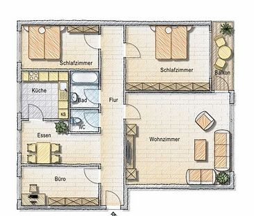 Perfekt für uns: 4-Zimmer-Wohnung - Foto 5