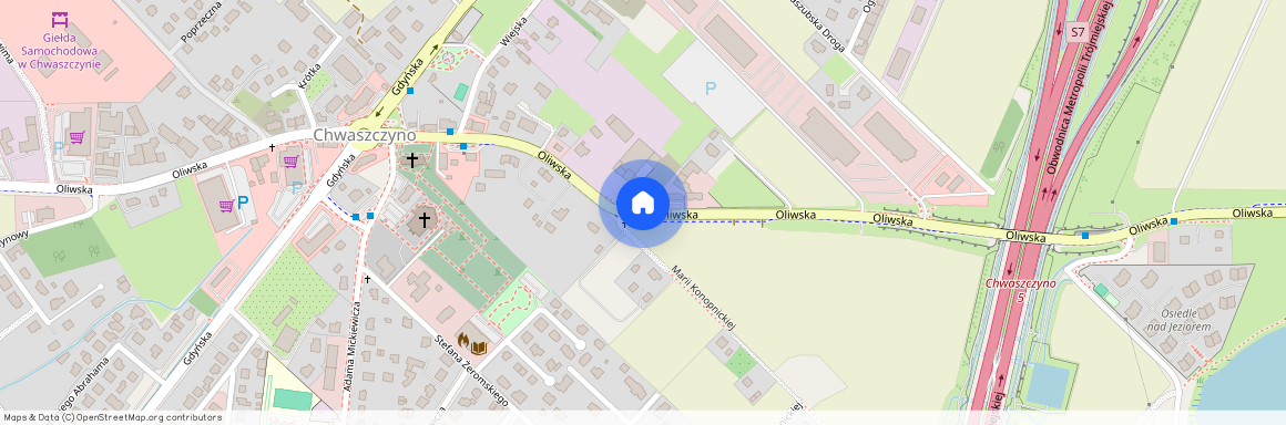 ul. Oliwska, Chwaszczyno, Żukowo, kartuski, pomorskie