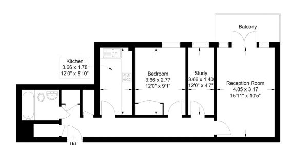 1 bedroom flat in London - Photo 3