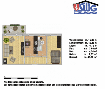 2-Raumwohnung zu vermieten! - Foto 2