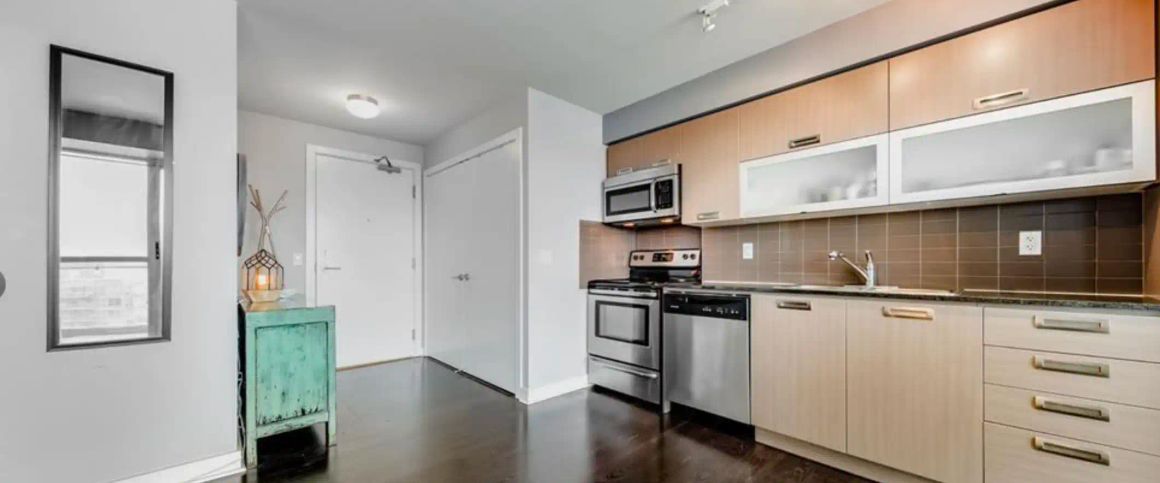 1 bed+den + massive 180 sq ft terrace w/parking & locker & unobstructed city view in Liberty Village available Dec 1 — 1908 - Photo 1
