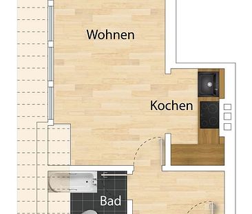 Gemütliche Singlewohnung in zentraler Lage - Foto 1