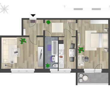 2-Raum-Wohnung im Chemnitzer Zentrum - Photo 4