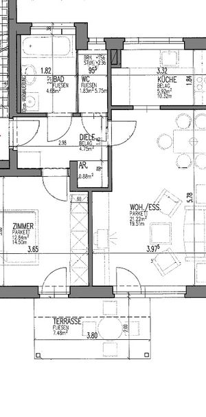 Tolle 2-Zimmer-GARTENWOHNUNG mit Carport-Parkplatz zu vermieten - Photo 2