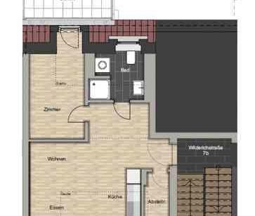 Perfekt für Singles - kleine DG-Wohnung mit Balkon und Fassadenvoll... - Foto 1