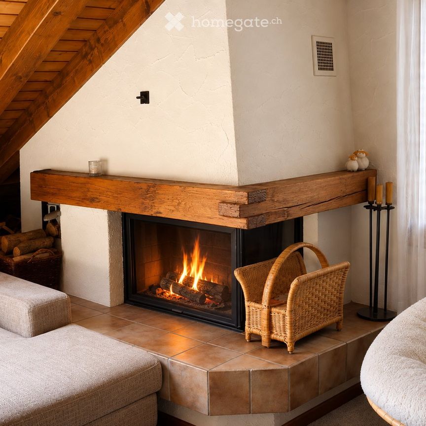 Helle 3½-Zimmer-Dachwohnung mit Balkon und Cheminée in Lachen SZ - Photo 1