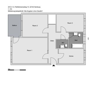 3-Zimmer-Wohnung mit Balkon in Hamburg Rahlstedt - Foto 4