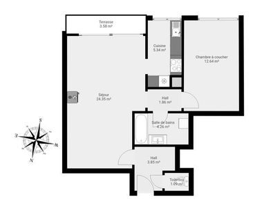 Appartement te huur - Photo 2