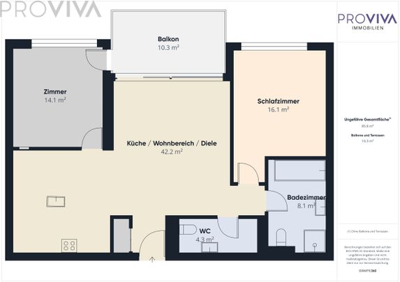 Hell, modern, grosse Terrasse und optimaler Sonnenschein - Foto 1