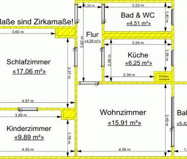 Sanierte 3-Raum-Wohnung mit Badewanne und Balkon - Foto 1