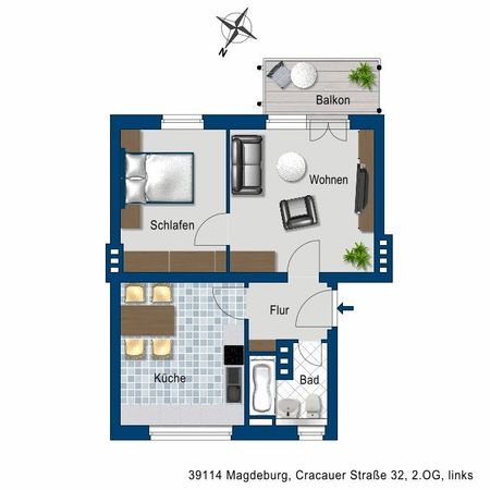 2 Zimmer Wohnung mit Einbauküche vom Vormieter! - Photo 4