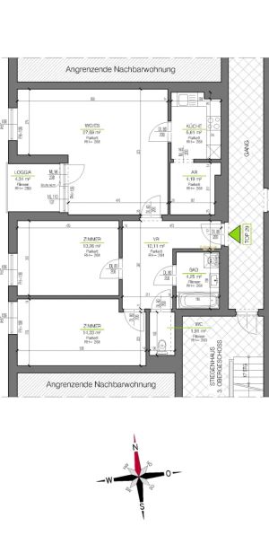 3 Zimmer Wohnung mit Loggia - Provisionsfrei! - Foto 2