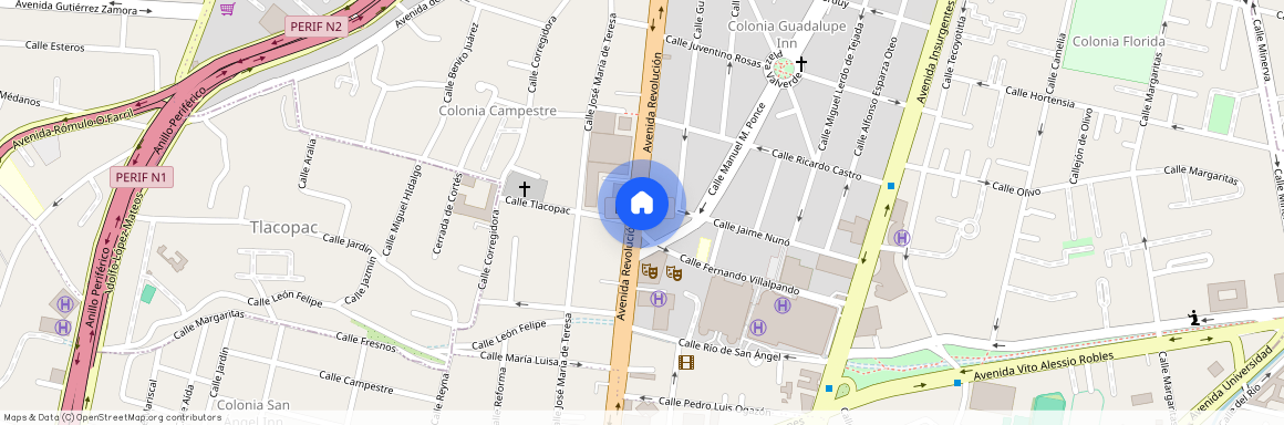 Av. Revolución, 1470, Guadalupe Inn, Alvaro Obregón, Ciudad De México, 01020
