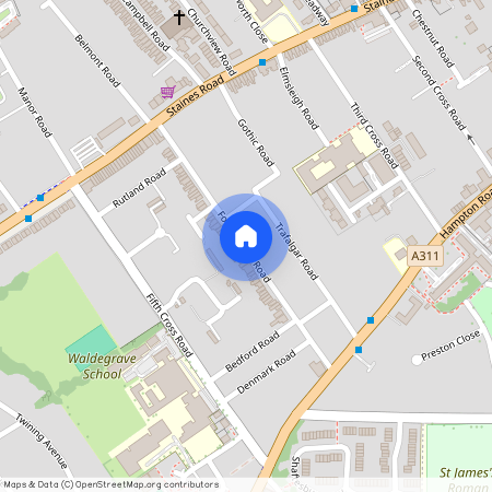 Fourth Cross Road, Twickenham, Middlesex, TW2