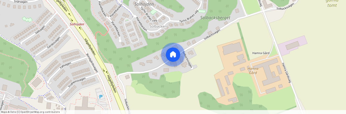 Solbacksvägen, Tumba