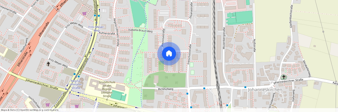 Preziosastraße, 81927 München Bogenhausen ca. 5, 8 km north-east of Munich-center