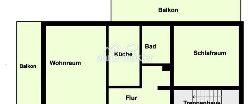 Sanierte 2-Zimmer-Wohnung in Frankfurt-Harheim 2 Balkone, Parkett, Küche, Elektr. Rolläden - Photo 1
