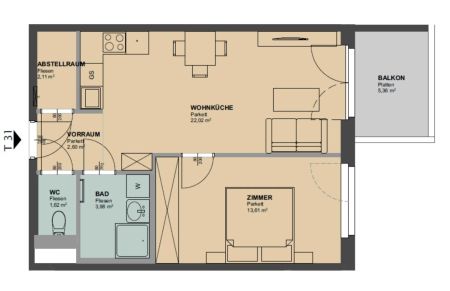 Hervorragende Lage! Moderne 2-Zimmer-Wohnung im 20. Bezirk – Anfrage senden & Termin direkt buchen!!! - Foto 3