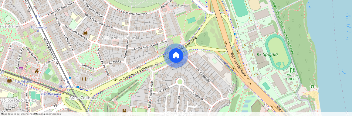 ul. Kajetana Koźmiana, Stary Żoliborz, Żoliborz, Warszawa, mazowieckie