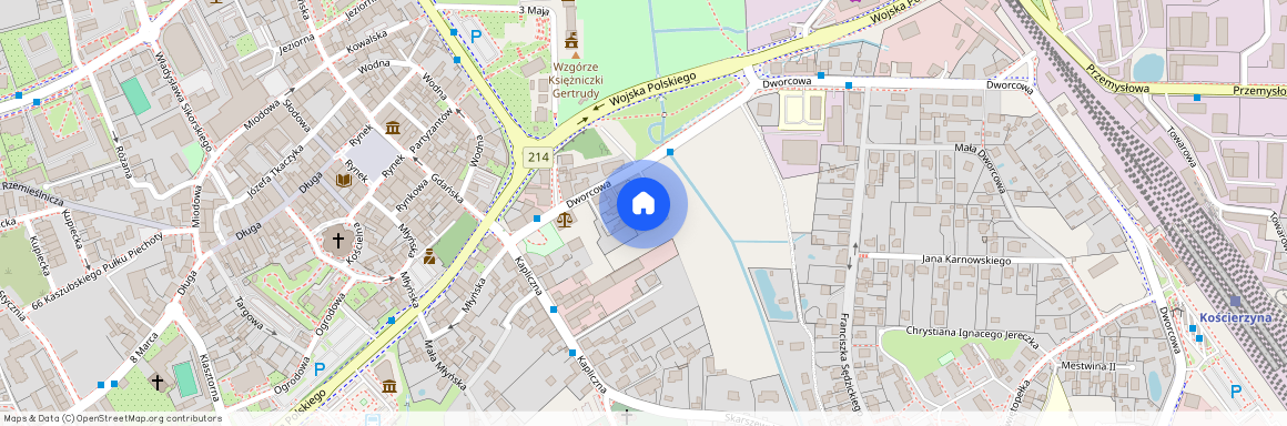 ul. Dworcowa, Kościerzyna, kościerski, pomorskie