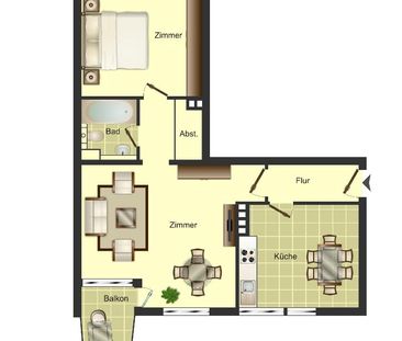 Demnächst frei! 2-Zimmer-Wohnung in Köln Höhenhaus - Photo 1