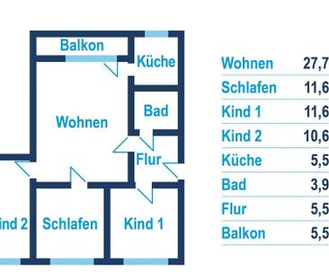 Erstbezug nach Komplettsanierung, 4-Raum-Wohnung - Foto 1