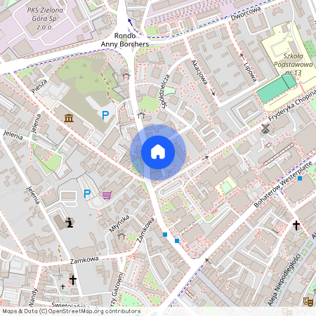 ul. Jana Kochanowskiego, Centrum, Zielona Góra, lubuskie