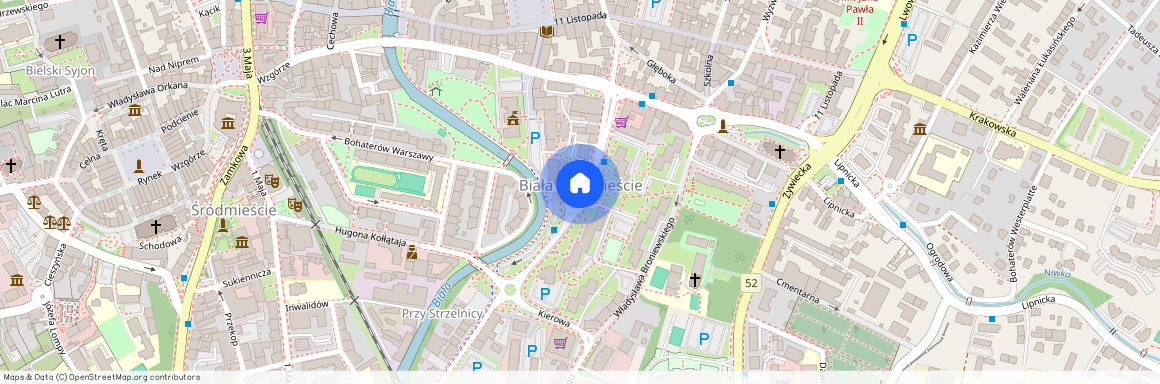 ul. Romana Dmowskiego, Biała Śródmieście, Bielsko-Biała, śląskie