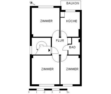 Gemütliche 3-Zimmer-Wohnung mit Balkon - Foto 5