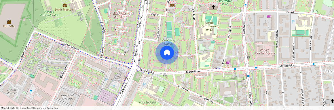 ul. Marcelińska, os. ks. Jerzego Popiełuszki, Grunwald, Poznań, wielkopolskie