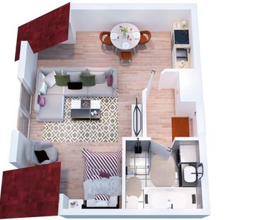 Pronájem bytu 1+1 • 39 m² bez realitky, Bádensko-Württembersko - Photo 6