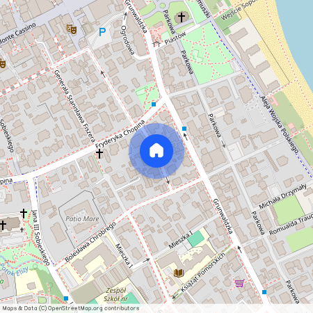 gen. Jarosława Dąbrowskiego, Dolny Sopot - Grunwaldzka, Dolny Sopot, Sopot, pomorskie