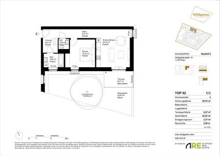 Dein Gartenparadies im Erdgeschoss: Geräumige 2-Zimmerwohnung mit schöner Grünfläche im Wildgarten - Foto 5