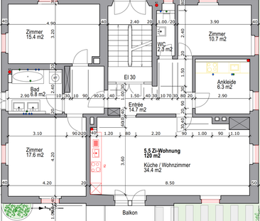 5.5 Zimmerwohnung in St. Gallen - Photo 1