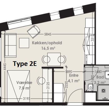 1-værelses studiebolig (Type 2) - Photo 1