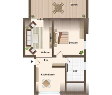 Erstbezug nach Kernsanierung! hochwertige 2 Raumwohnung mit West-Balkon und Erdwärmeheizung! - Foto 1