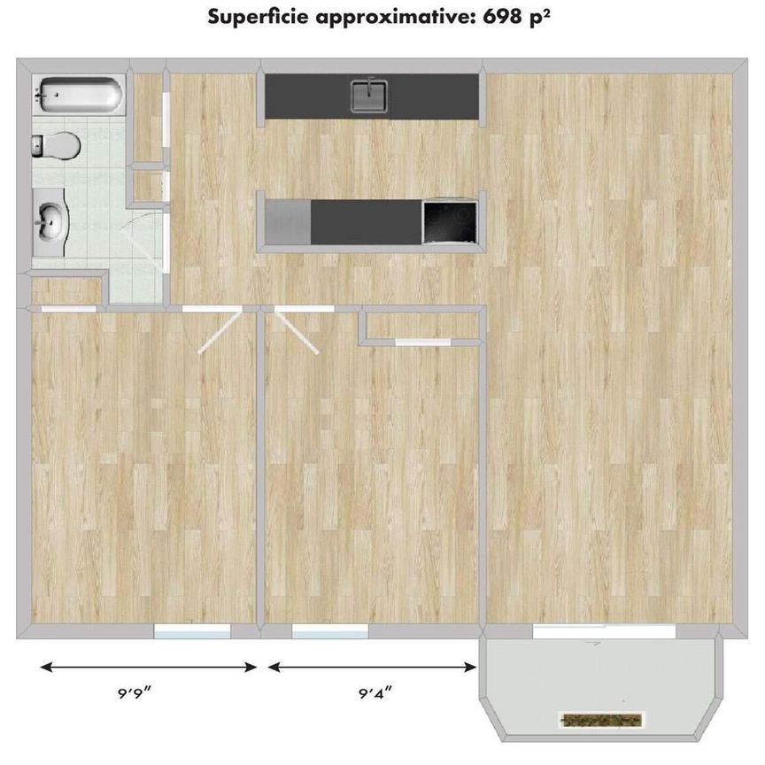 2 CH - 1 SDB - Montréal - $1,500 /mo - Photo 2