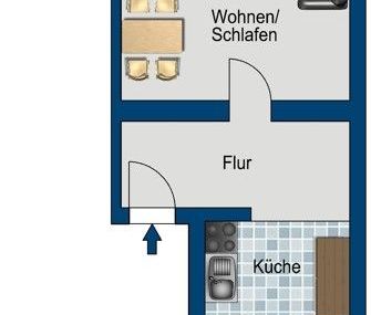 1 Zimmer Wohnung in Leipzig Leutzsch - Photo 1