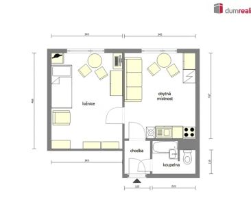 Pronájem bytu 2+kk (35 m - Fotografie 5