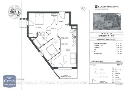 Appartement à louer 3 pièces 59.48m² - Photo 5