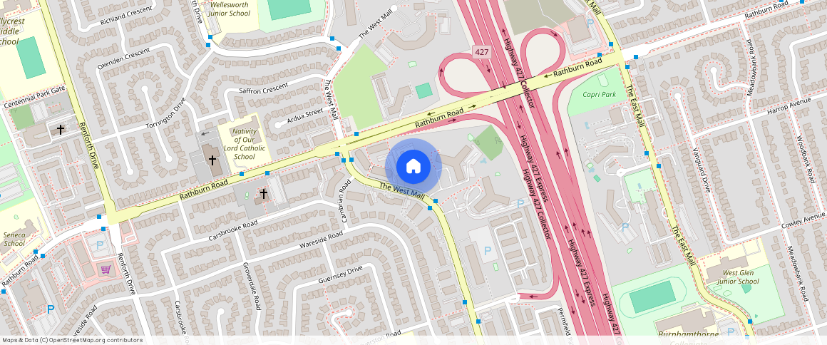 ** The West Mall, Etobicoke, Etobicoke, Toronto, M9C 1G8