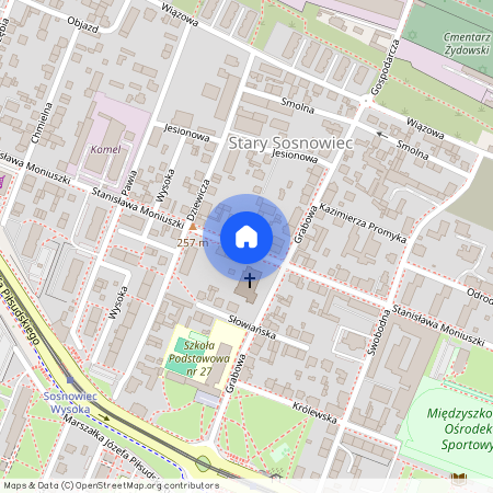 ul. Stanisława Moniuszki, Stary Sosnowiec, Sosnowiec, śląskie