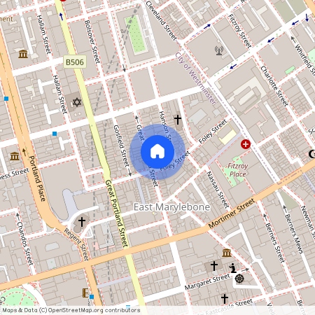 Hanson Street, Fitzrovia, London, W1W