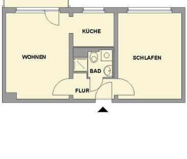 2-Raum-Erdgeschosswohnung mit Balkon - Foto 3